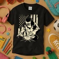 Welder Welding Blacksmith Metal Worker Fabricator Kids T-Shirt thumb 3