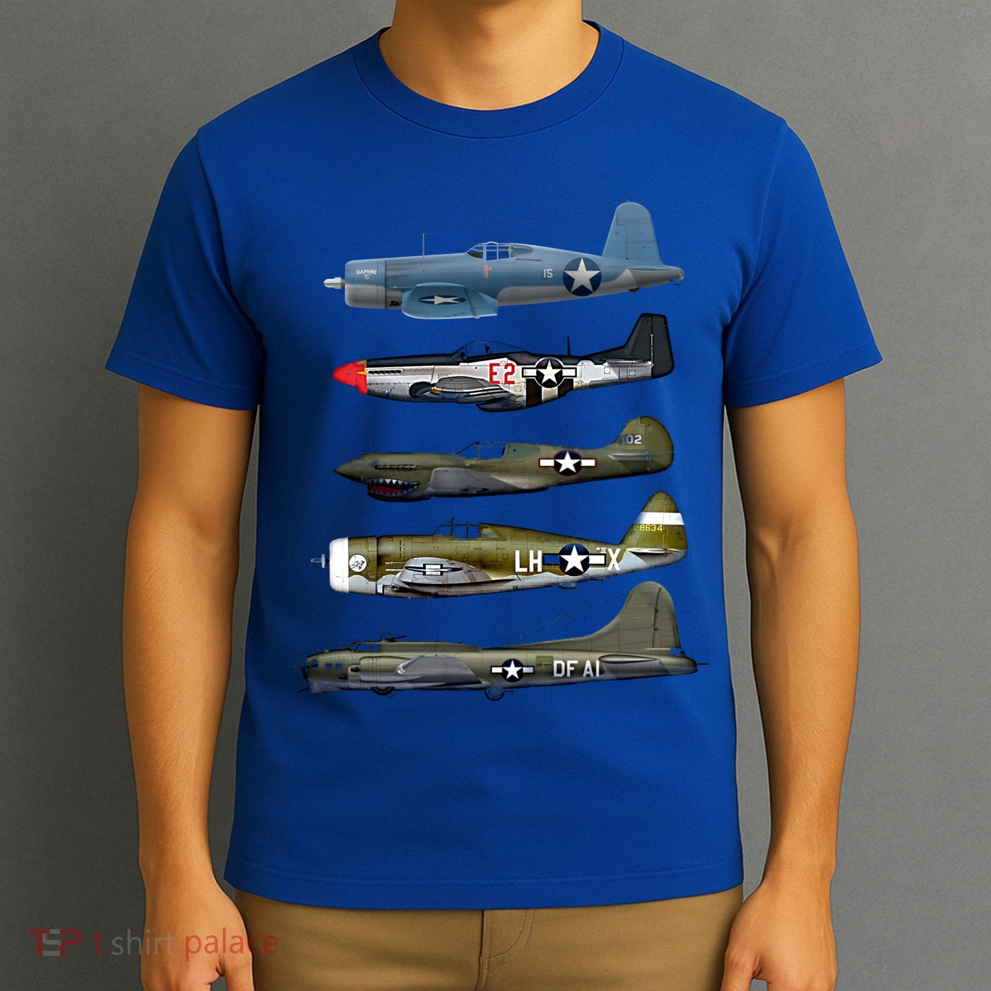 Ww2 Warplane Bgreat Gift17 P51 Mustang F4u Corsair P40 Warhawk Gift T-Shirt