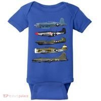 Ww2 Warplane Bgreat Gift17 P51 Mustang F4u Corsair P40 Warhawk Gift Baby Bodysuit thumb 0