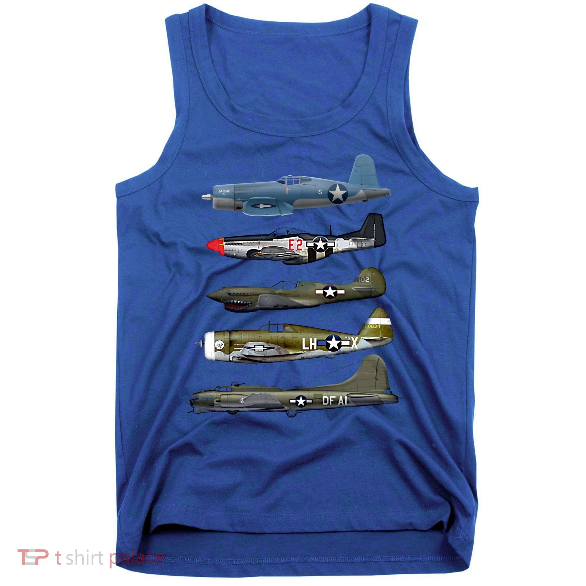 Ww2 Warplane Bgreat Gift17 P51 Mustang F4u Corsair P40 Warhawk Gift Tank Top