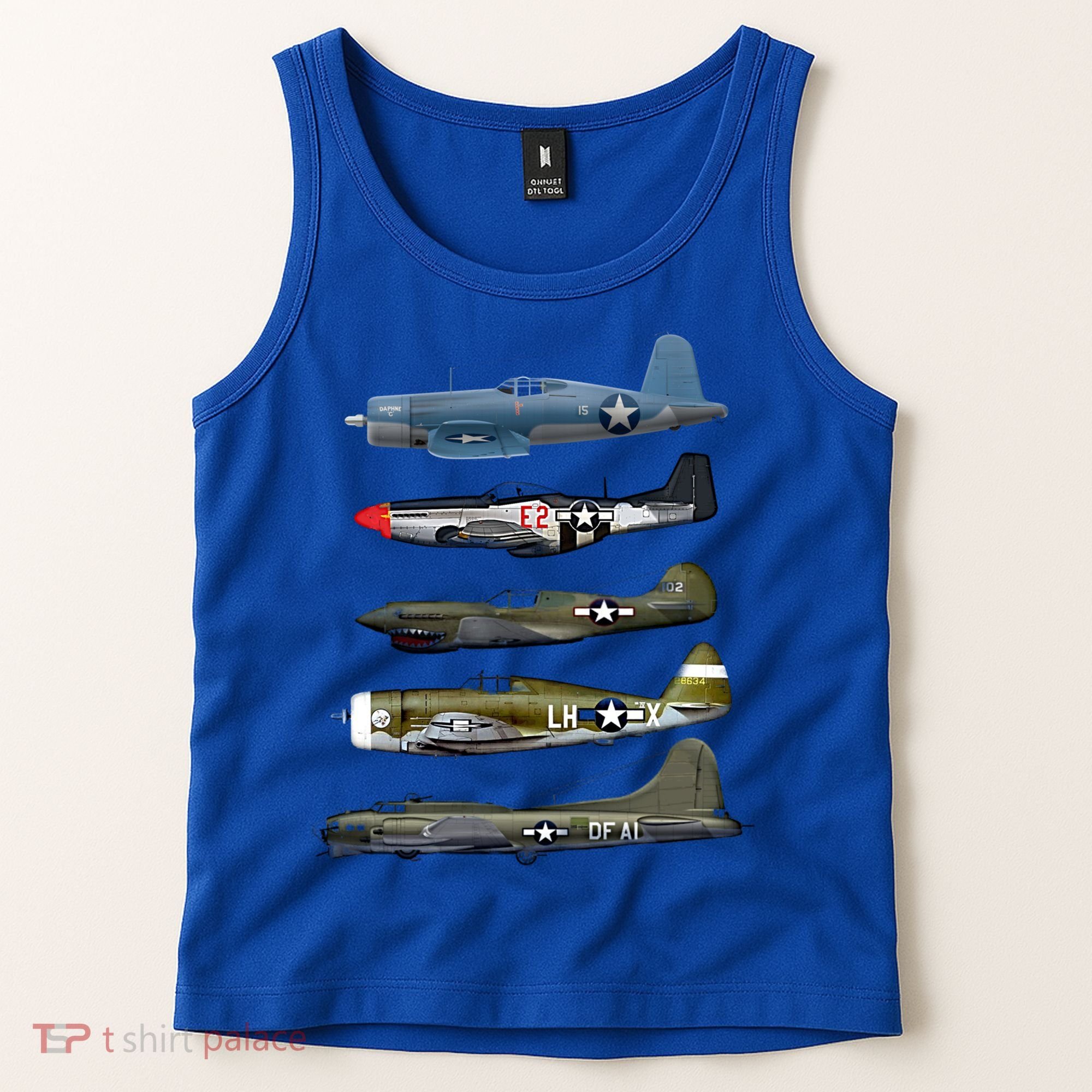 Ww2 Warplane Bgreat Gift17 P51 Mustang F4u Corsair P40 Warhawk Gift Tank Top
