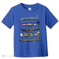 Ww2 Warplane Bgreat Gift17 P51 Mustang F4u Corsair P40 Warhawk Gift Toddler T-Shirt thumb 0