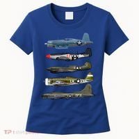 Ww2 Warplane Bgreat Gift17 P51 Mustang F4u Corsair P40 Warhawk Gift Women's T-Shirt thumb 0
