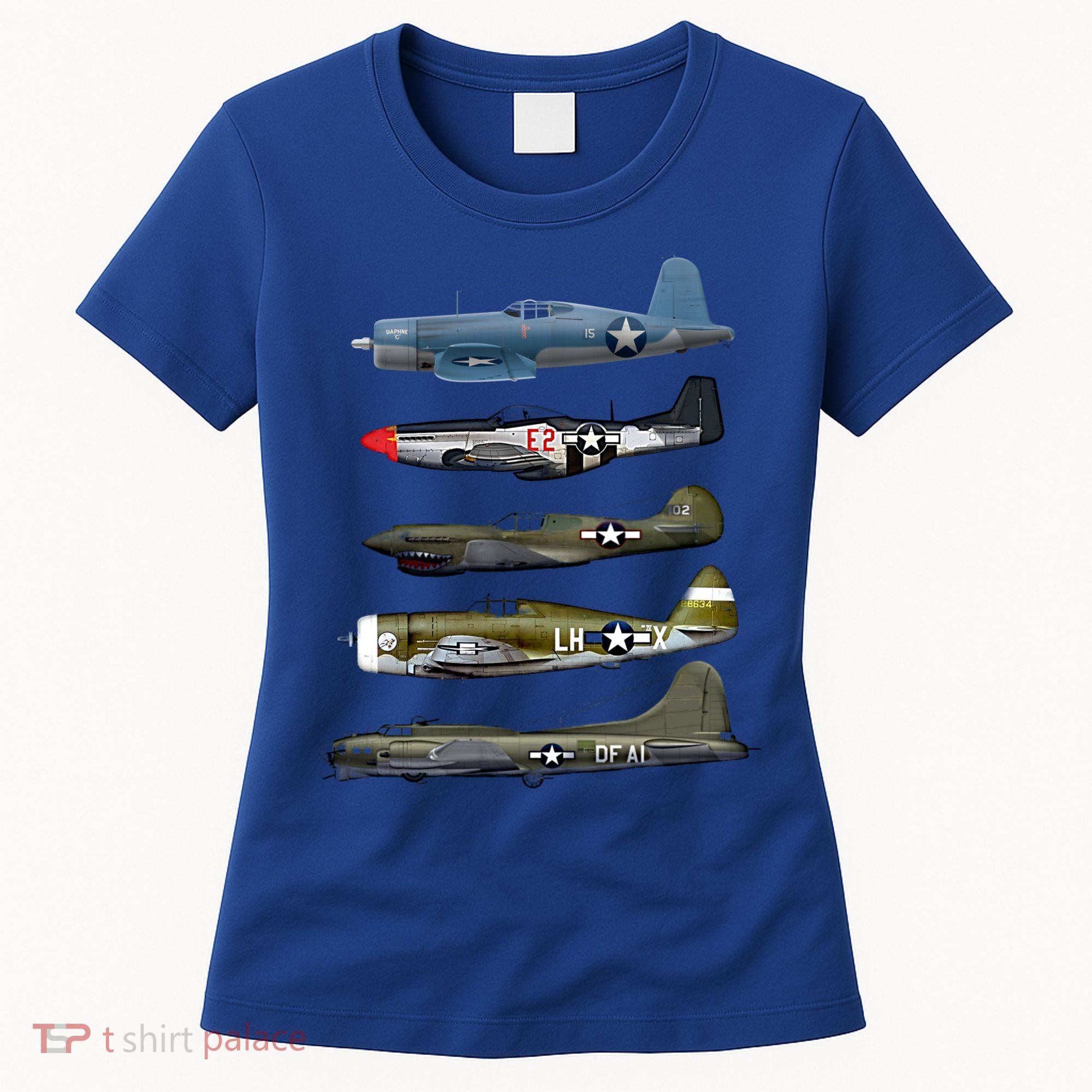 Ww2 Warplane Bgreat Gift17 P51 Mustang F4u Corsair P40 Warhawk Gift Women's T-Shirt