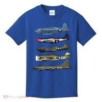 Ww2 Warplane Bgreat Gift17 P51 Mustang F4u Corsair P40 Warhawk Gift Kids T-Shirt thumb 0