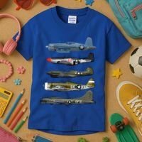 Ww2 Warplane Bgreat Gift17 P51 Mustang F4u Corsair P40 Warhawk Gift Kids T-Shirt thumb 3