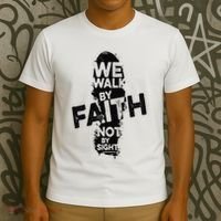 We Walk By Faith Not By Sight Christian Faith in God Vintage T-Shirt thumb 3