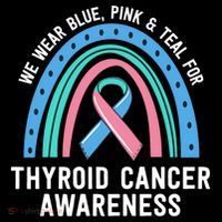 We Wear Blue Pink Teal Thyroid Cancer Awareness Family Group Gift Coffee Mug thumb 5