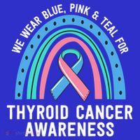 We Wear Blue Pink Teal Thyroid Cancer Awareness Family Group Gift Women's Tank Top thumb 5