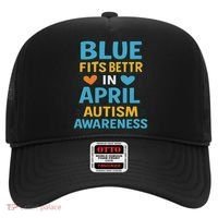 We Wear Blue In April Autism Awareness Neurodiversity Hat thumb 0