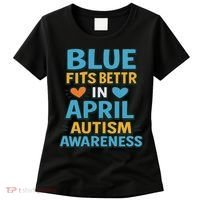 We Wear Blue In April Autism Awareness Neurodiversity Women's T-Shirt thumb 0