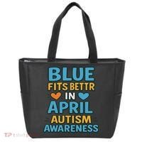We Wear Blue In April Autism Awareness Neurodiversity Tote Bag thumb 0