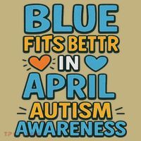 We Wear Blue In April Autism Awareness Neurodiversity Hoodie thumb 2