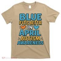 We Wear Blue In April Autism Awareness Neurodiversity T-Shirt thumb 0
