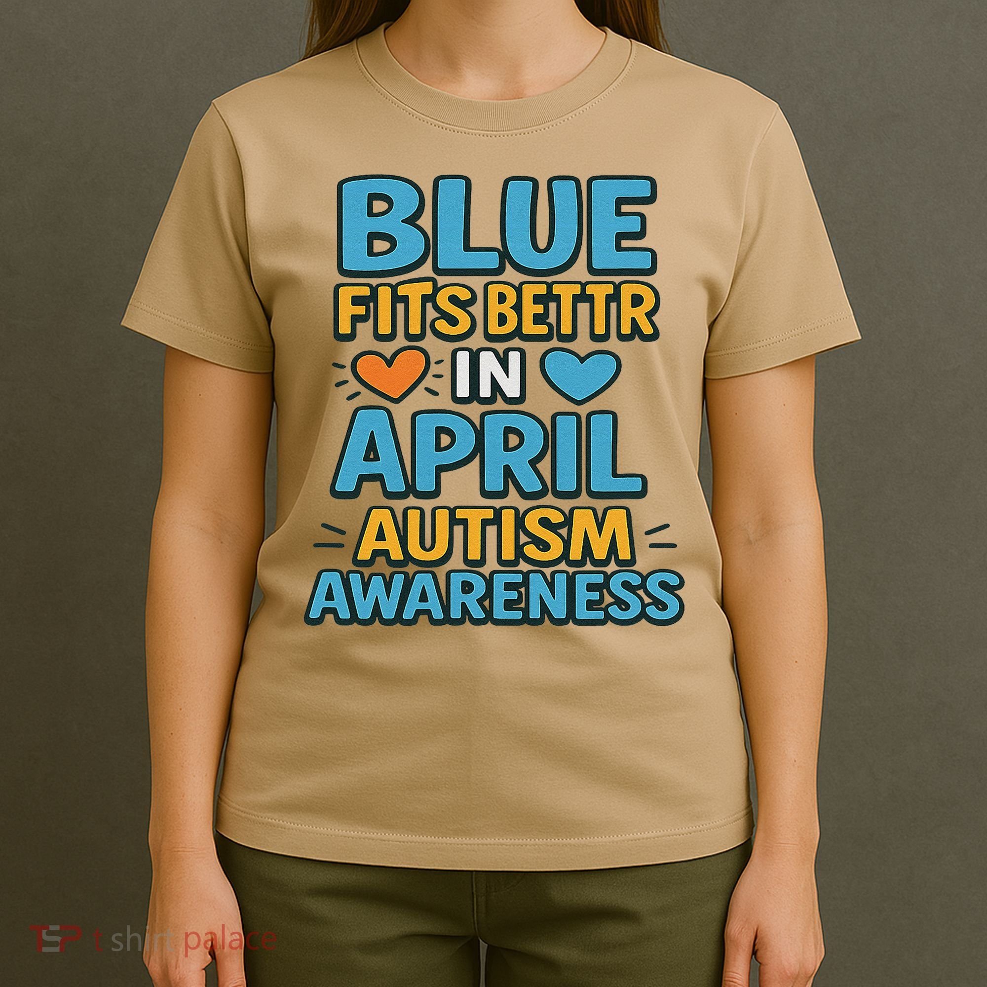 We Wear Blue In April Autism Awareness Neurodiversity T-Shirt