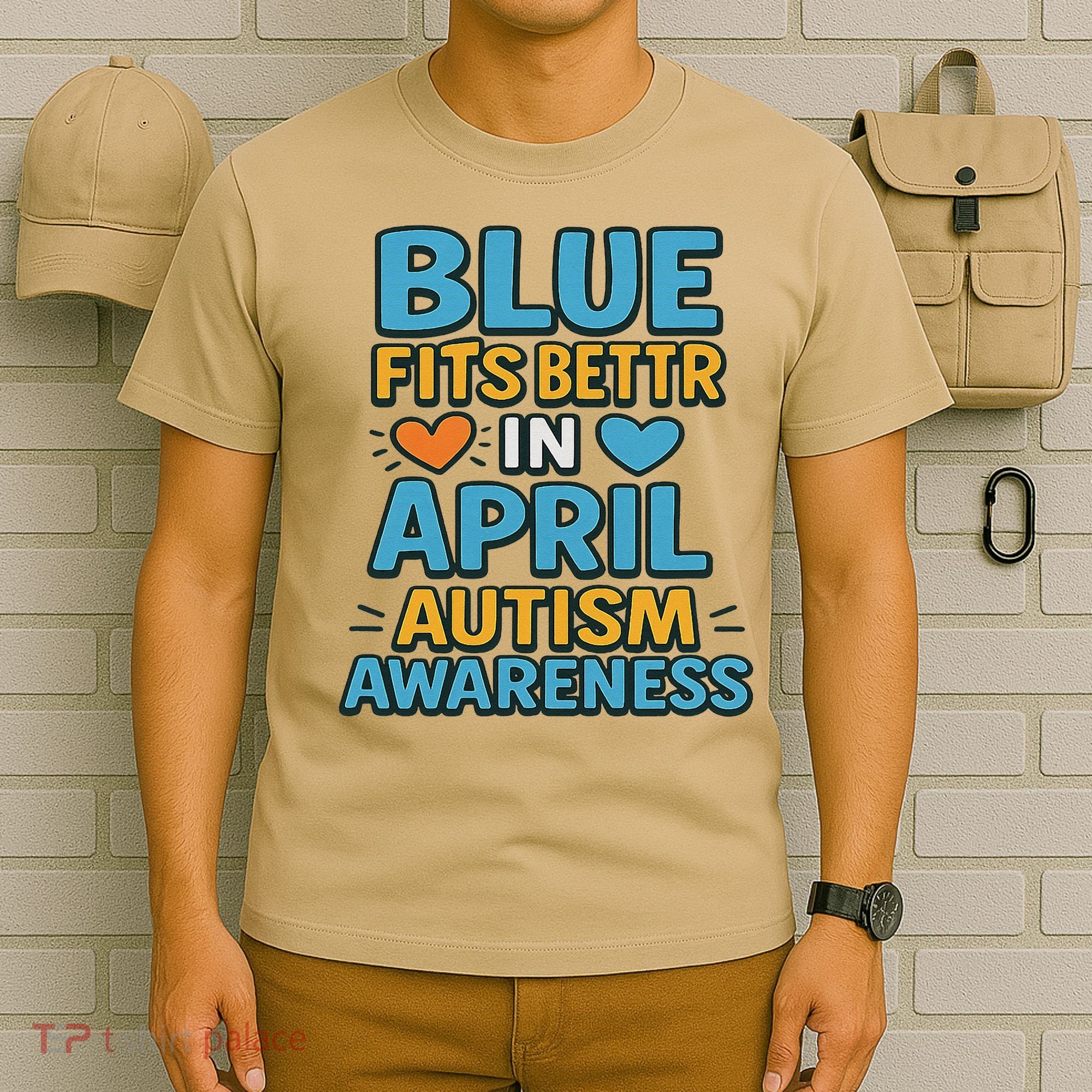 We Wear Blue In April Autism Awareness Neurodiversity T-Shirt
