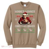 Winner Winner Christmas Dinner Santa Trump Ugly Sweater Xmas Sweatshirt thumb 0