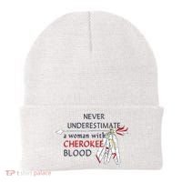 Woman With Cherokee Blood Native American Beanie thumb 0