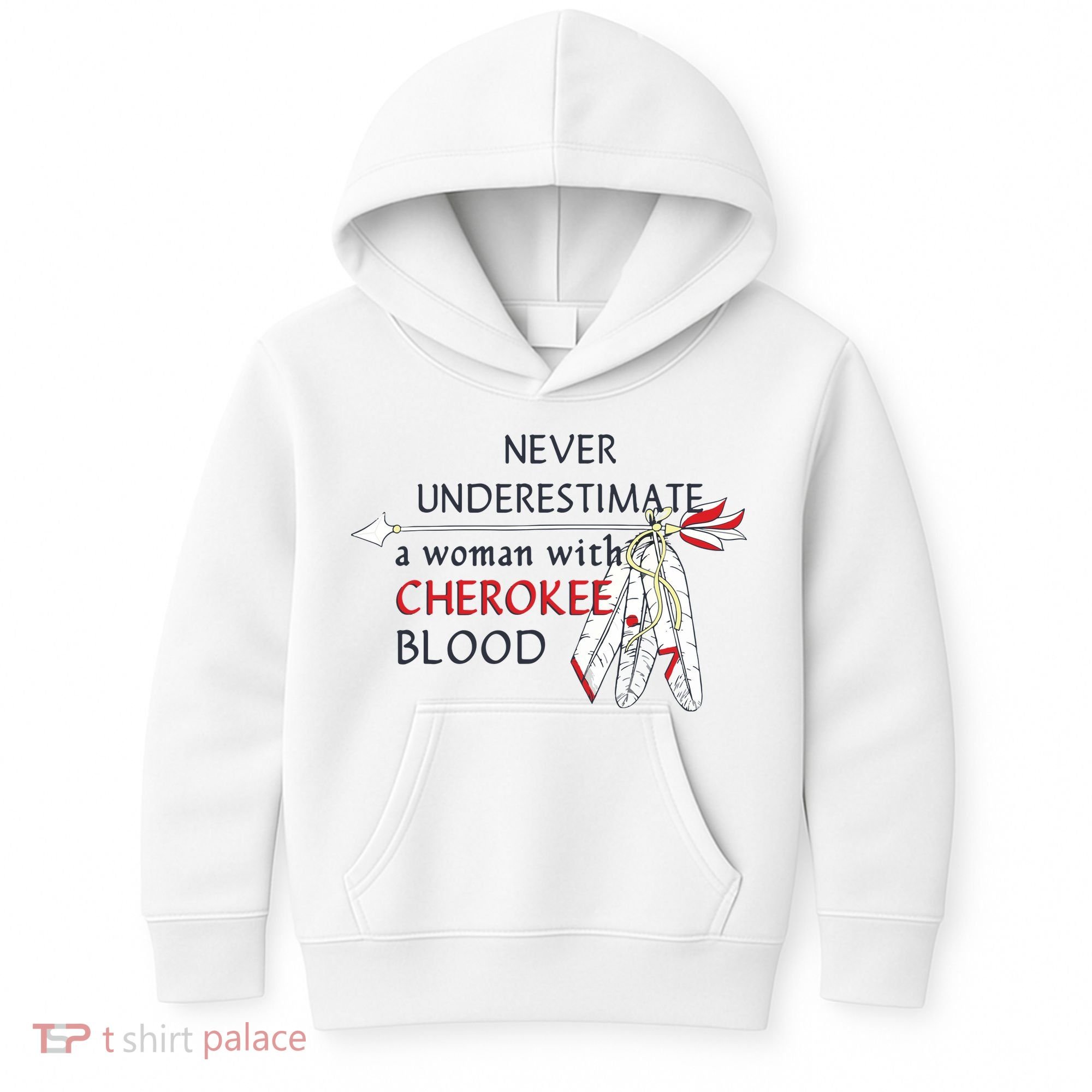 Woman With Cherokee Blood Native American Kids Hoodie