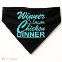 Winner Winner Chicken Dinner USA-Made Doggie Bandana thumb 0