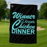 Winner Winner Chicken Dinner Golf Towel thumb 1