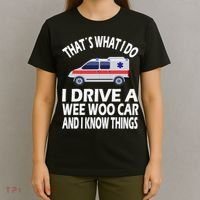 Wee Woo Car Funny Paramedic T-Shirt thumb 4