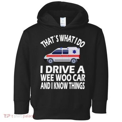 Wee Woo Car Funny Paramedic Toddler Hoodie