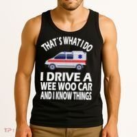 Wee Woo Car Funny Paramedic Tank Top thumb 3