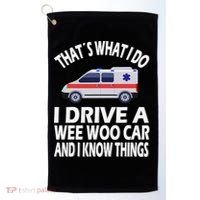 Wee Woo Car Funny Paramedic Golf Towel thumb 0