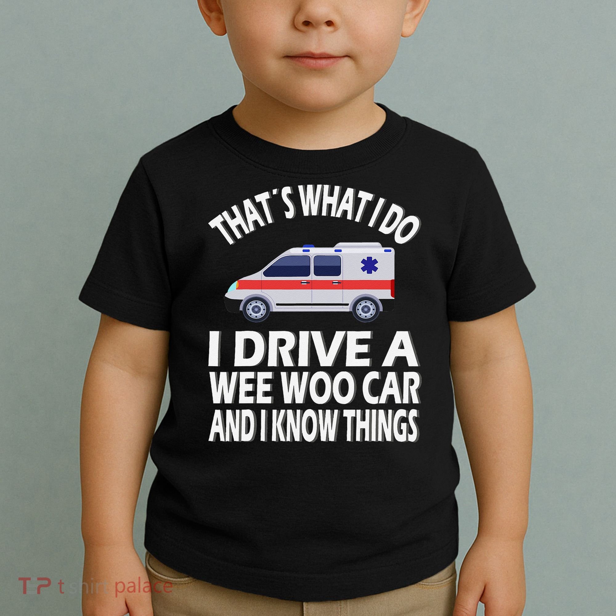 Wee Woo Car Funny Paramedic Toddler T-Shirt