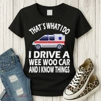 Wee Woo Car Funny Paramedic Women's T-Shirt thumb 3