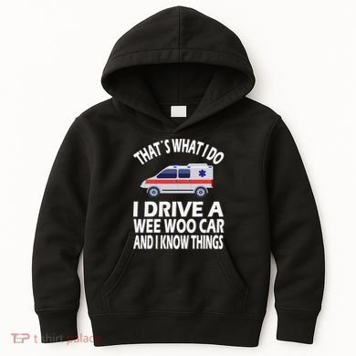 Wee Woo Car Funny Paramedic Kids Hoodie