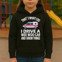 Wee Woo Car Funny Paramedic Kids Hoodie thumb 3