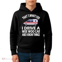 Wee Woo Car Funny Paramedic Kids Hoodie thumb 4