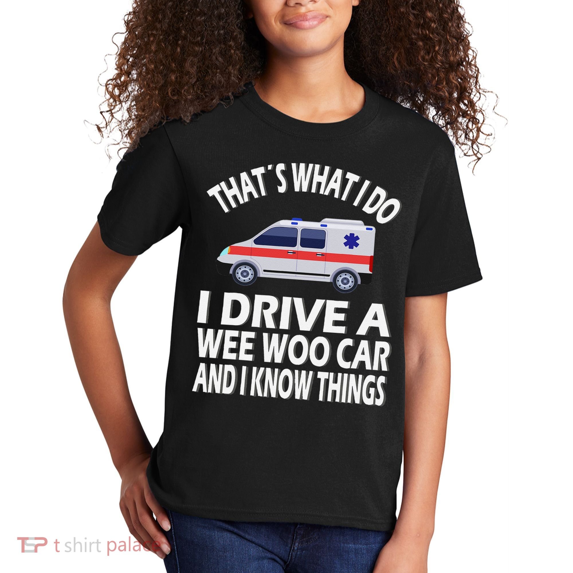 Wee Woo Car Funny Paramedic Kids T-Shirt