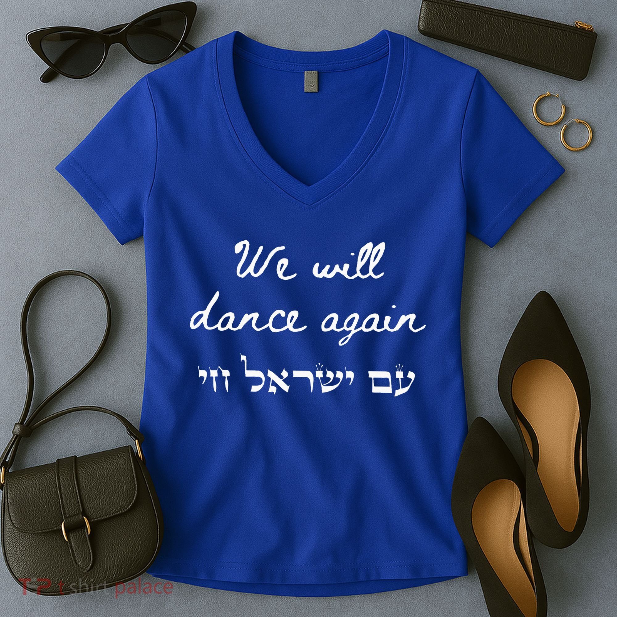 We Will Dance Again Retro 70s Style Women's V-Neck T-Shirt