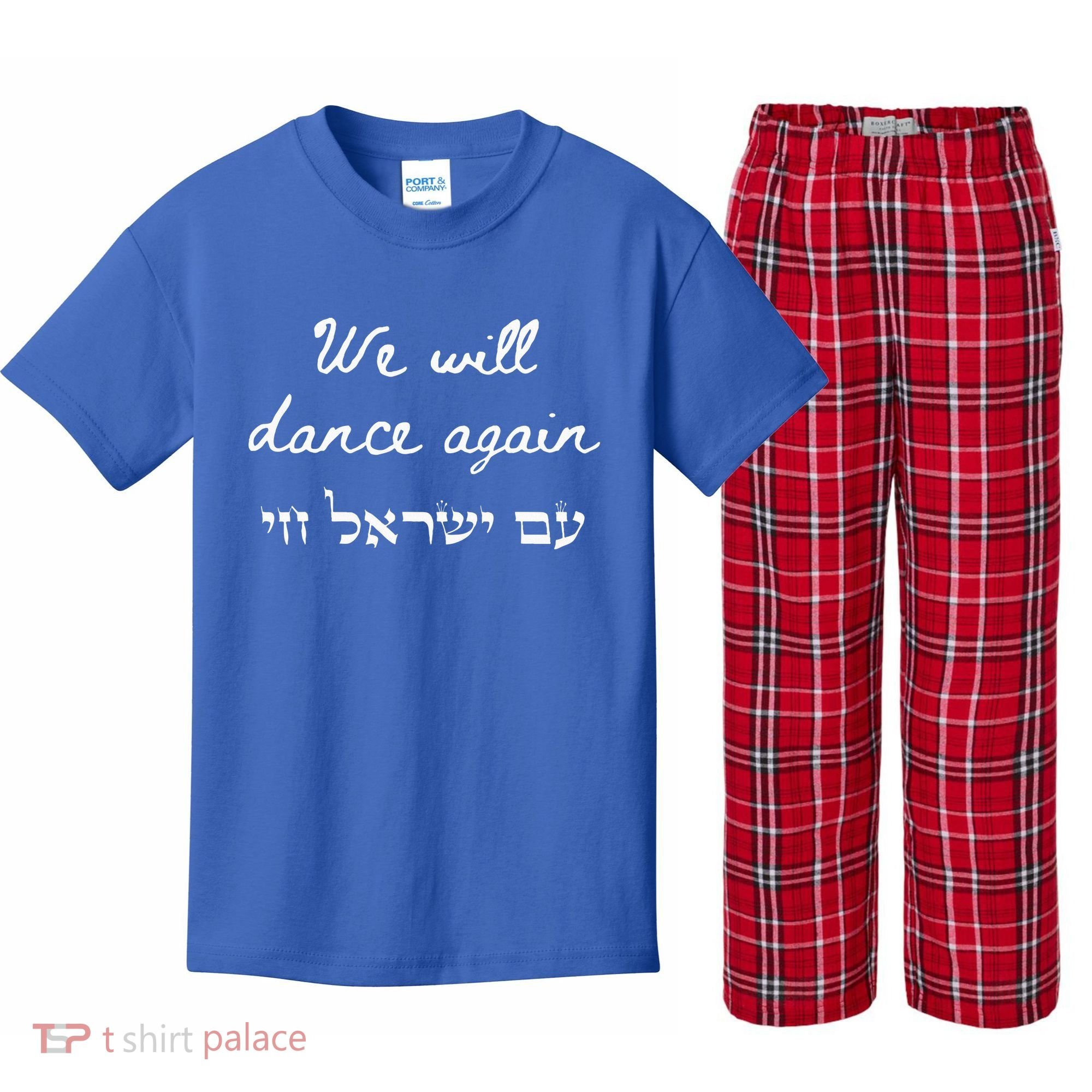 We Will Dance Again Retro 70s Style Kids Plaid Pajama Set