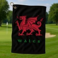 Wales Welsh Dragon Golf Towel thumb 1