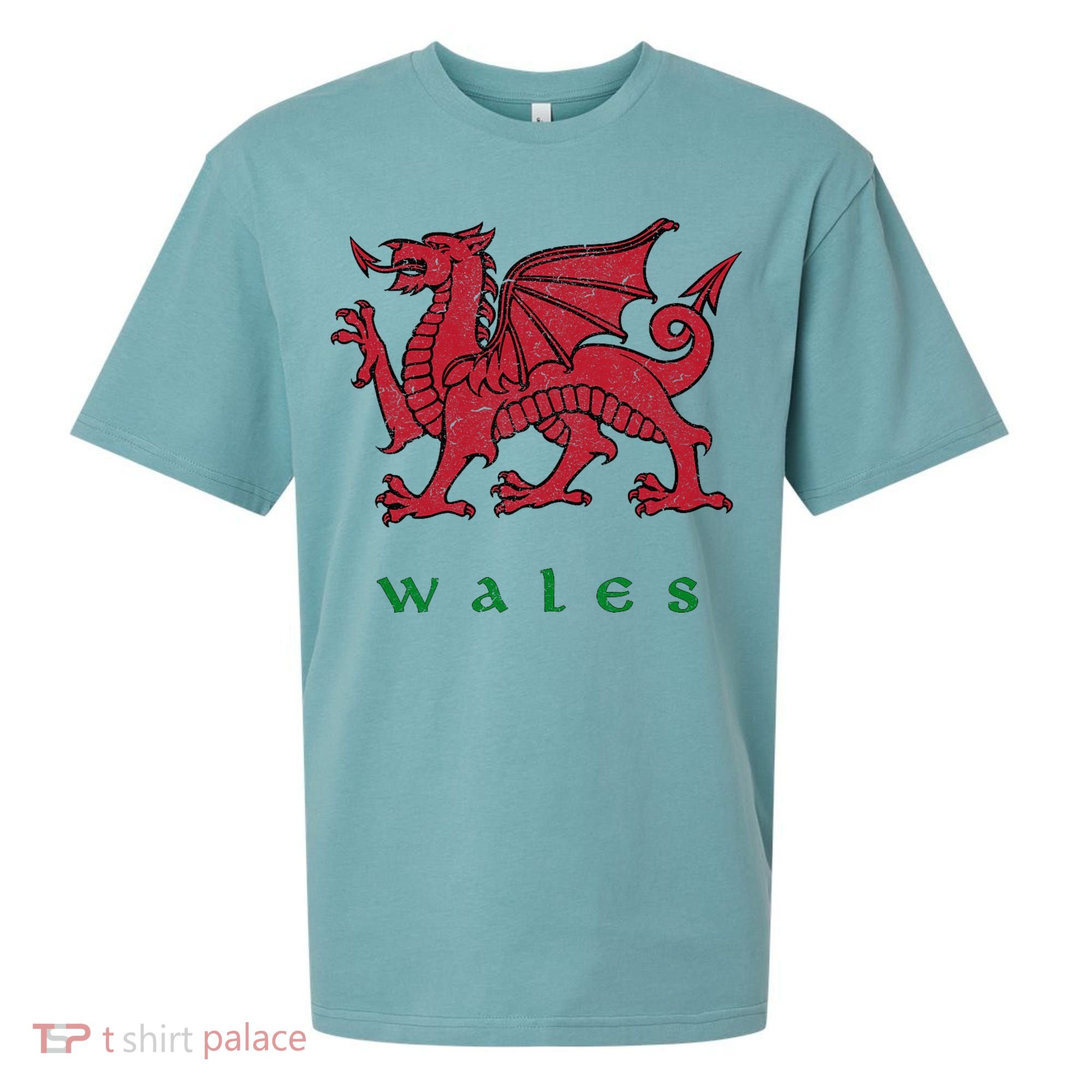 Wales Welsh Dragon Sueded Cloud Jersey T-Shirt