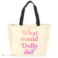 What Would Dolly Do Funny Dolly Tote Bag thumb 0