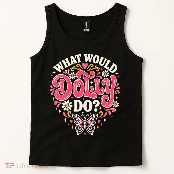 What Would Dolly Do? Butterfly And Heart Tank Top