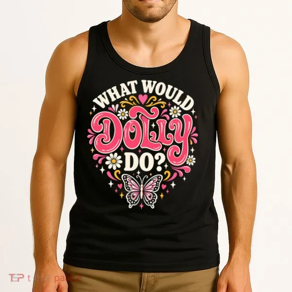 What Would Dolly Do? Butterfly And Heart Tank Top