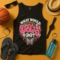 What Would Dolly Do? Butterfly And Heart Tank Top thumb 4