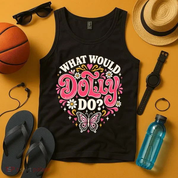 What Would Dolly Do? Butterfly And Heart Tank Top