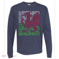 Wrexham Wales Dragon Welsh Flag Sports Merchandise Comfort Colors Heavyweight Long Sleeve T-Shirt thumb 0