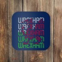 Wrexham Wales Dragon Welsh Flag Sports Merchandise Coaster thumb 0