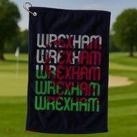 Wrexham Wales Dragon Welsh Flag Sports Merchandise Golf Towel thumb 1