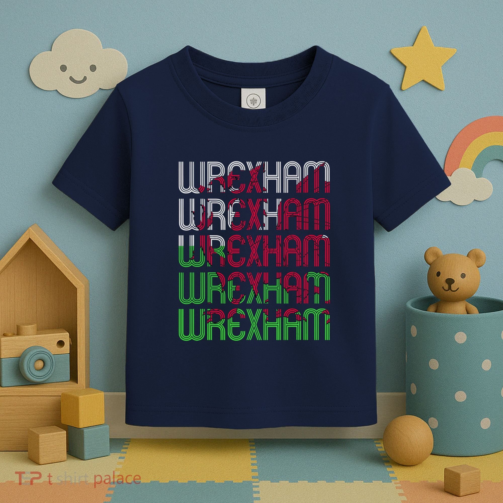 Wrexham Wales Dragon Welsh Flag Sports Merchandise Toddler T-Shirt