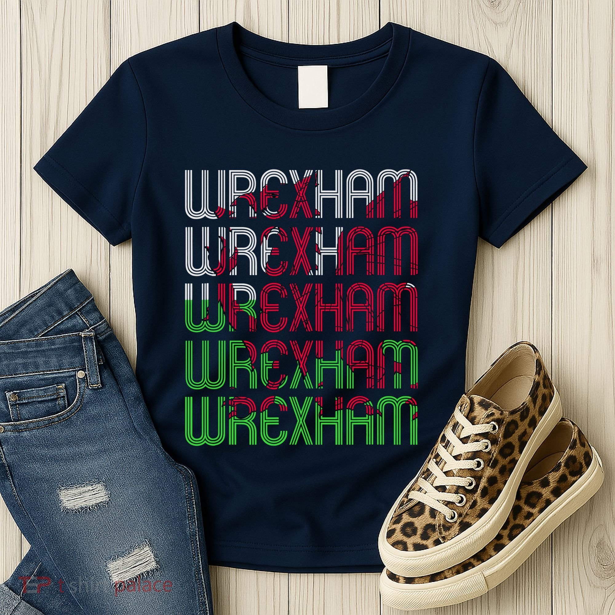Wrexham Wales Dragon Welsh Flag Sports Merchandise Women's T-Shirt