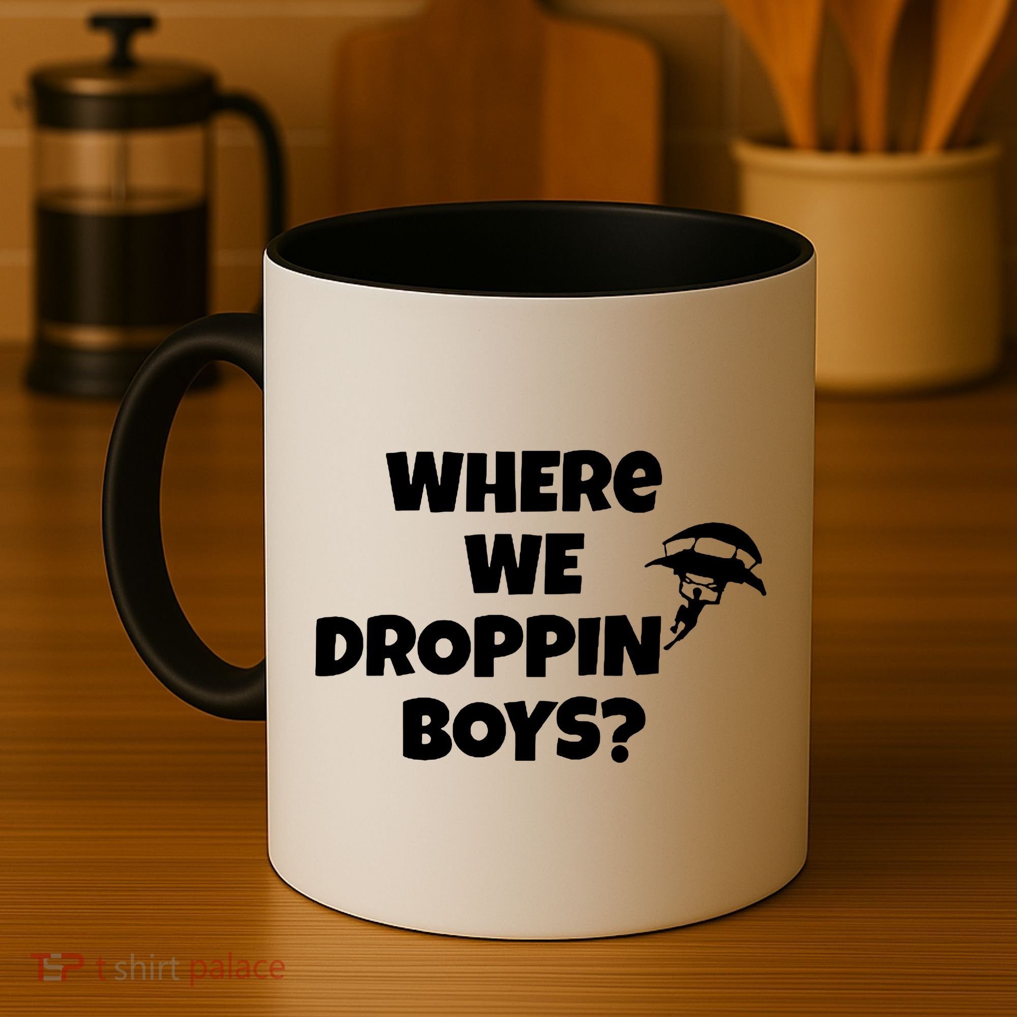 Where We Dropping Boys Coffee Mug